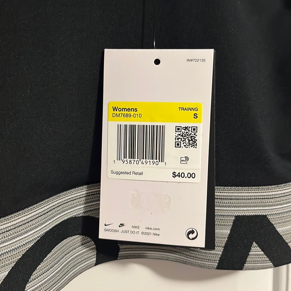 NWT Nike Pro Dri-Fit Black Sports Bra - Picture 11 of 12